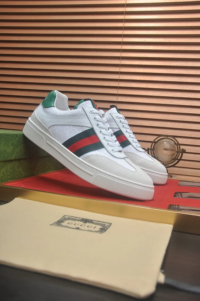Men's men's shoes💰440💶[GUCCI] official website 1:1 men's sports shoes are now on the market. They are made of original fabric + water-dyed sheepskin lining, plus the official website original 1:1 comfortable outsole. Fashionable and versatile, super comfortable and breathable. Standard shoe size 38/45 (custom-made size 45 is non-refundable)